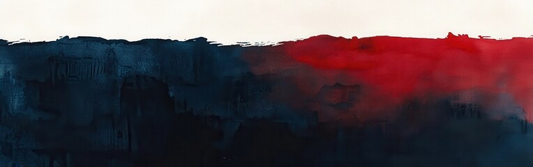 Poster - Striking blend of navy blue and crimson red creates an abstract masterpiece in an artistic setting