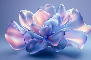 Poster - elegant and artistic display of a translucent floral design element