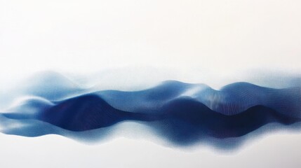 Poster - Halftone design featuring ocean blue gradients and soft wave patterns evoking tranquility and depth