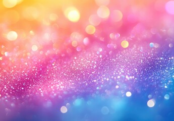 Poster - Colorful Sparkling Bokeh Background with Glowing Lights in Soft Focus Creating a Dreamy, Festive Atmosphere for Creative Projects and Celebrations