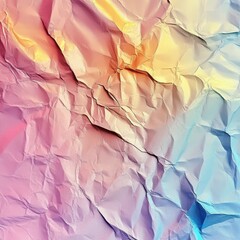 Poster - Colorful Wrinkled Paper Texture with Vibrant Hues, Ideal for Backgrounds and Artistic Projects in Various Creative Applications