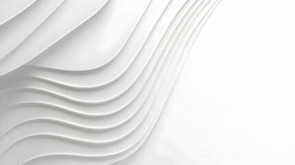 Poster - Elegant White Curved Layers Background for Modern Design Projects