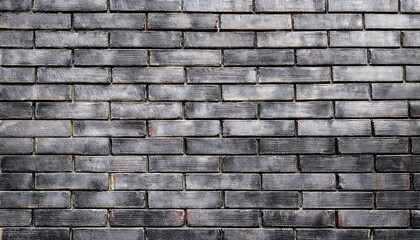 Poster - textured black brick wall with rough surface, horizontal pattern, industrial grunge aesthetic, perfect for background or texture use

