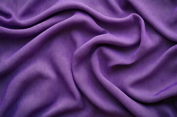 Poster - Elegant Purple Fabric Texture with Soft Drapery and Flowing Creases for Textile and Design Backgrounds
