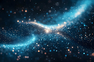 Poster - Radiant Swirl of Light and Stars, A Mesmerizing Abstract Background
