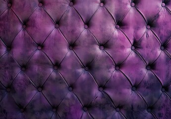 Poster - Elegant purple tufted leather background with rich texture and plush design ideal for interior decor, fashion, or creative projects