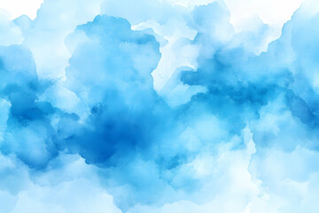 Poster - serene watercolor sky, a soft blend of light blue and white hues