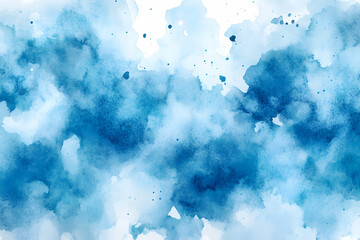 Aufkleber - serene watercolor texture blending soft blues and whites for an abstract design