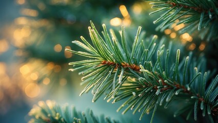 Poster - Detailed views of tiny conifer tree needles, vibrant green pine branches, and a close-up of a Christmas tree's needle texture serve as perfect illustrations of this.