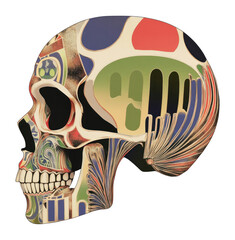 Wall Mural - png a skull art illustration modern.