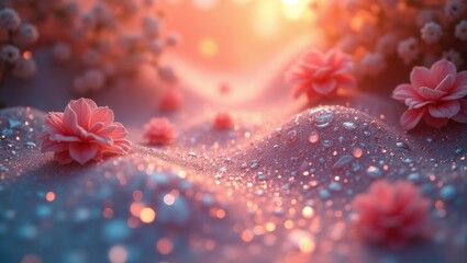 sparkling cosmic floral pattern texture