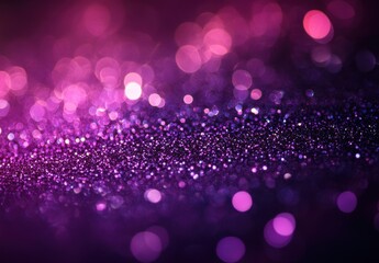 Poster - Glittering Bokeh Background in Shades of Purple and Pink for Creative and Artistic Design Projects