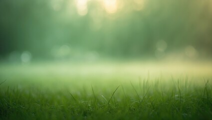 Poster - background of lush greenery A soft-focus green lawn serves as the backdrop. Bokeh effects can enhance such backgrounds.