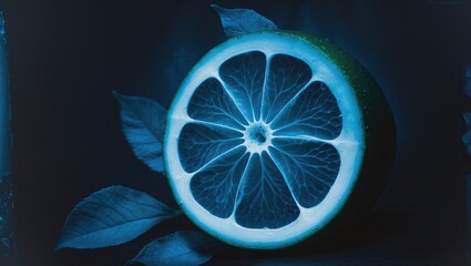 Aufkleber - Cyanotype image of an x-rayed lime