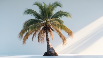 Aufkleber - Coconut palm showcasing variations, set against a white background.