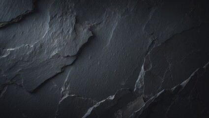 Leinwandbilder - Black and dark grey slate texture or background