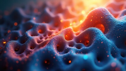 Poster - Fractal imagery generated by computer showcasing an abstract, vivid multicolored pattern.