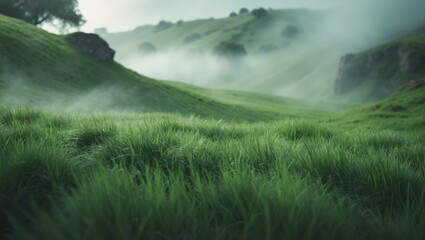 Poster - scenic views featuring lush green fields
