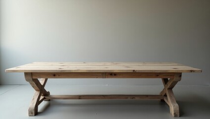 Poster - Scene featuring a weathered, light-gray wooden table.