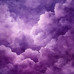 Poster - Majestic Purple Clouds Blending Softly in a Dreamy Sky, Creating a Serene Atmosphere for Peaceful Thought or Creative Inspiration