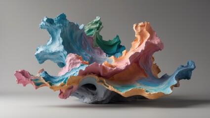 Poster - Abstract painting backdrop featuring a dynamic stone-like texture.