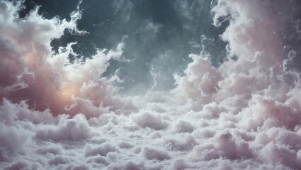 Poster - Backdrop of ethereal abstract particles. Experiment with different hues and layering techniques to craft stunning backgrounds suitable for various themes. Unleash your imagination to the fullest.