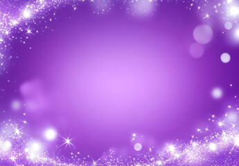 Fototapete - Shimmering Purple Background with Sparkles and Bokeh Effects for Creative and Festive Design Projects
