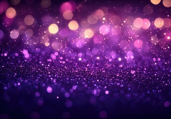 Poster - Shimmering Purple and Pink Bokeh Lights Create a Magical Abstract Background for Celebrations, Events, or Artistic Projects