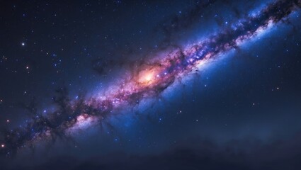 Wall Mural - Galaxy of the Milky Way set against a backdrop of stars and space.