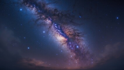 Wall Mural - Milky Way galaxy featuring stars against a cosmic backdrop.