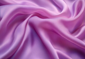 Poster - Soft and Flowing Pink Silk Fabric Close-Up with Delicate Wrinkles and Smooth Texture Ideal for Elegant Backgrounds and Fashion Designs