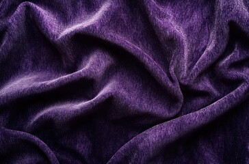 Poster - Soft and Luxurious Purple Fabric Texture with Gentle Waves and Shadows Ideal for Textiles, Fashion, or Background Design Projects