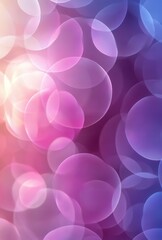 Poster - soft bokeh background with colorful circles in shades of pink, purple, and blue for creative design 