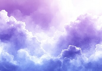 Poster - Soft Dreamy Purple Sky with Wispy Clouds and Gentle Lighting for Serene Backgrounds and Artistic Creations