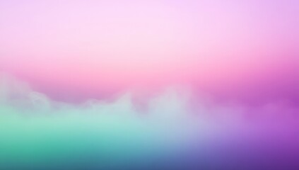 Poster - Soft pastel clouds in dreamy hues of pink, purple, and green creating a tranquil, ethereal landscape for relaxation and inspiration