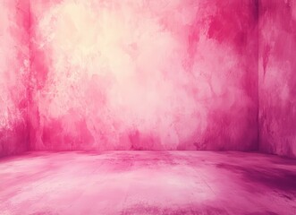 Poster - Soft Pink Abstract Background with Textured Walls and Floor for Artistic Design, Interior Décor, and Creative Projects