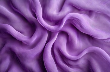 Poster - Soft Purple Fabric Texture with Gentle Waves and Flowing Drapery, Ideal for Elegant Backgrounds or Fashion Design Inspirations