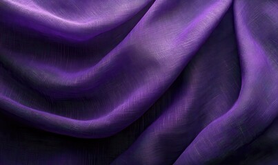 Poster - Soft Purple Silk Fabric With Delicate Waves and Subtle Shine Ideal For Backgrounds, Textiles, Fashion, and Interior Design Projects