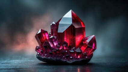 Aufkleber - Crimson elbaite from the Malkhan pegmatite region in eastern Russia.