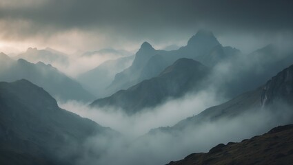 Poster - Natural and unrefined views of mountains are beautiful.