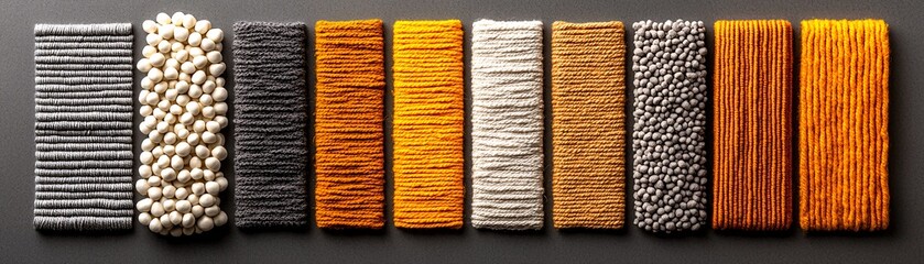 Poster - Handwoven textile patterns, rich cultural motifs, warm earthy colors, artisanal craftsmanship feel, fine-thread texture emphasis, professional high-resolution image