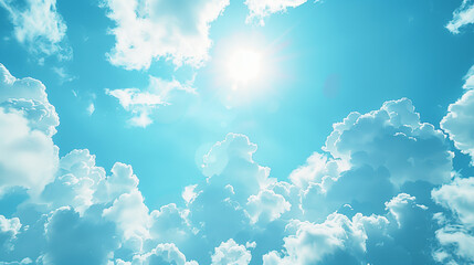 Wall Mural - blue sky with white cloud background. white cloud with blue sky background