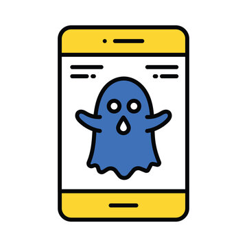 Boo Game  vector filled outline icon. EPS 10 file