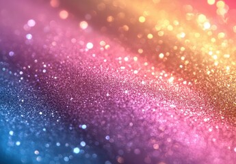 Poster - Vibrant Colorful Background with Sparkling Bokeh Effects in Shades of Pink, Orange, Blue, and Gold for Creative Design Projects