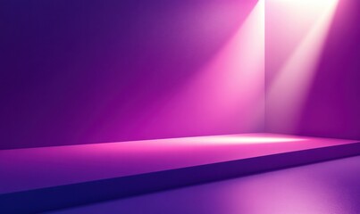 Poster - Vibrant Purple Gradient Backdrop with Soft Light for Creative Presentations and Photo Shoots in Studio Environment