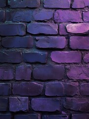 Poster - Vibrant Purple Textured Brick Wall Background with Artistic Lighting for Decorative and Creative Projects