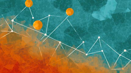 Poster - Analyzing data trends digital space abstract visualization creative design aesthetic perspective data insights