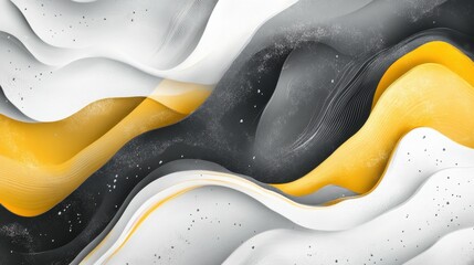 Poster - Modern style abstract background yellow, gray and white colors. Trendy geometric abstract design.