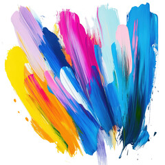 Poster - Vibrant Abstract Painting with Bold Brush Strokes in Vivid Colors Creating a Dynamic and Engaging Visual Experience for Art Lovers and Creative Projects