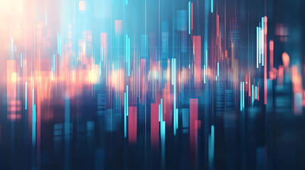 Fototapete - Dynamic data visualization in modern technology urban environment digital art abstract view conceptual development